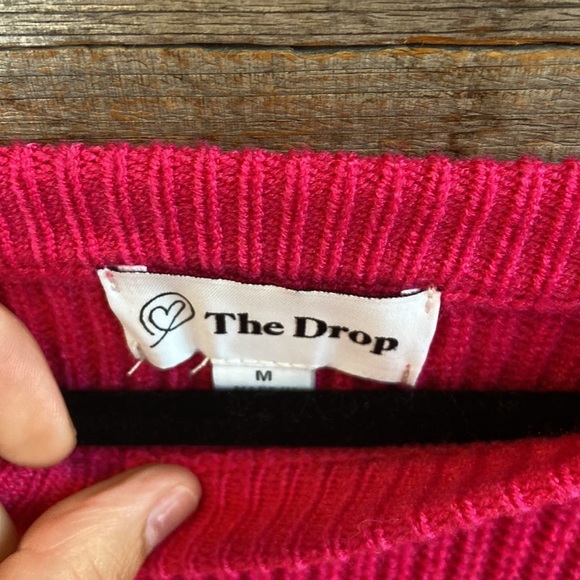 The drop Alice’s crew neck back slit ribbed sweater size medium new with tags - Picture 4 of 6